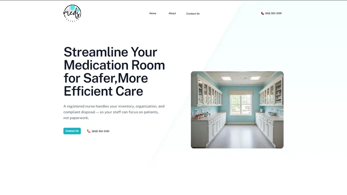 Meds Perfected website built by Urbangeek